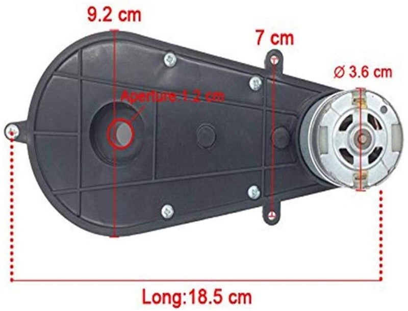WEELYE 24V 30000RPM Gearbox with High Torque 24V DC Motor for Kids Ride on Car SUV Parts, Electric Motor with Gear Box High Speed RS550 DC Motor Match Children Ride on Toys Accessories - Image 3